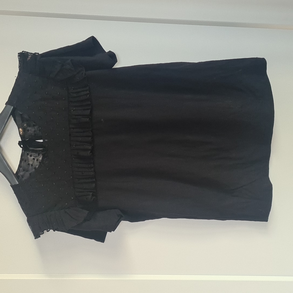 Maje black t-shirt with lace